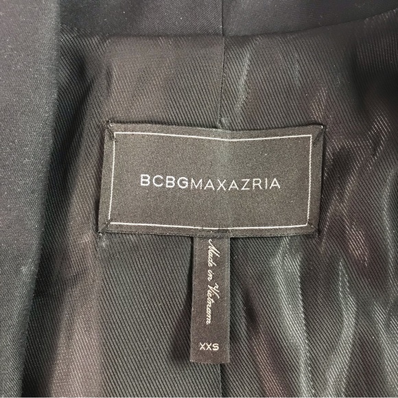 BCBGMaxAzria BOWIE Feather XXS Camel Combo Leopard print Tuxedo Blazer Jacket - Picture 6 of 16